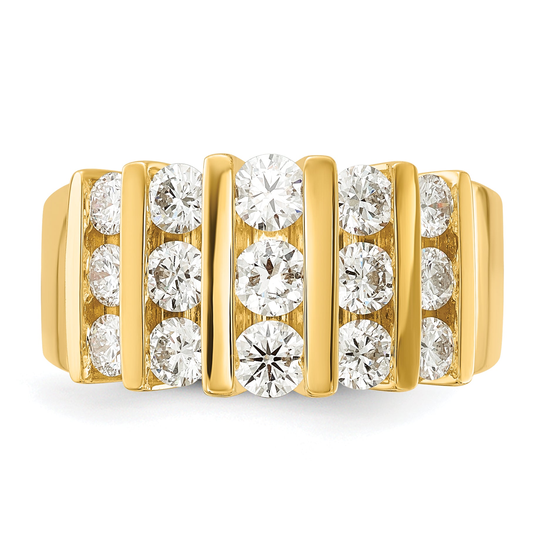 14k Yellow Gold 1 1/2 Ct. Lab Grown Diamond VS/SI Band Ring