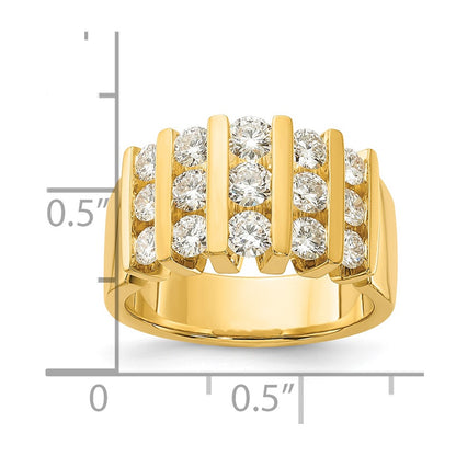 14k Yellow Gold 1 1/2 Ct. Lab Grown Diamond VS/SI Band Ring