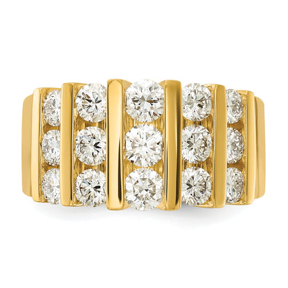 14k Yellow Gold 2 Ct. Lab Grown Diamond VS/SI Band Ring