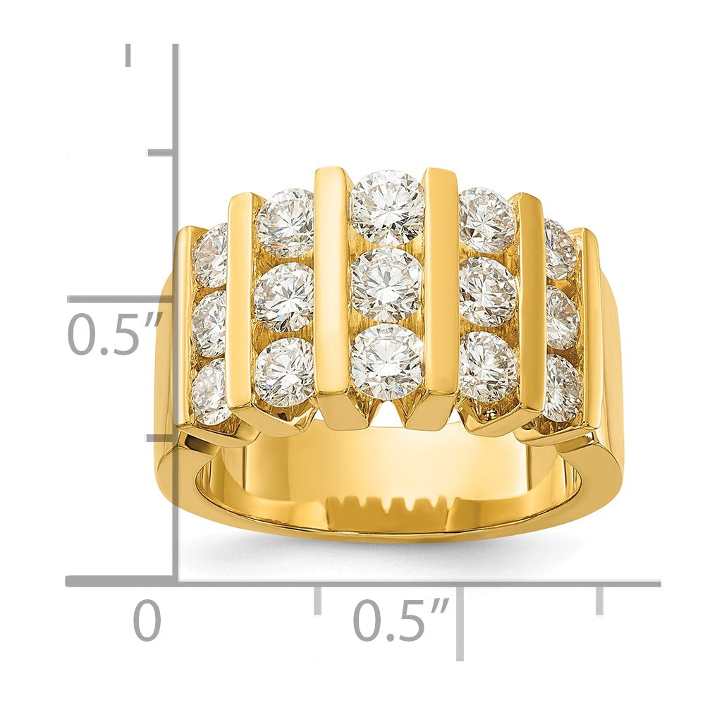 14k Yellow Gold 2 Ct. Lab Grown Diamond VS/SI Band Ring