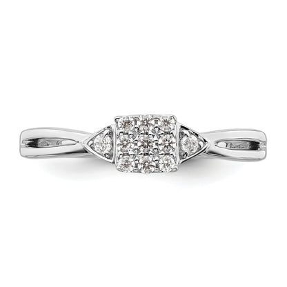 14K Two-Tone Lab Grown Diamond VS/SI+ G+ Heart Cluster Ring