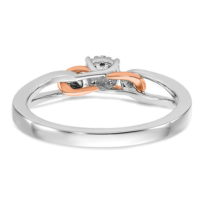 14K Two-Tone Lab Grown Diamond VS/SI+ G+ Cluster Ring