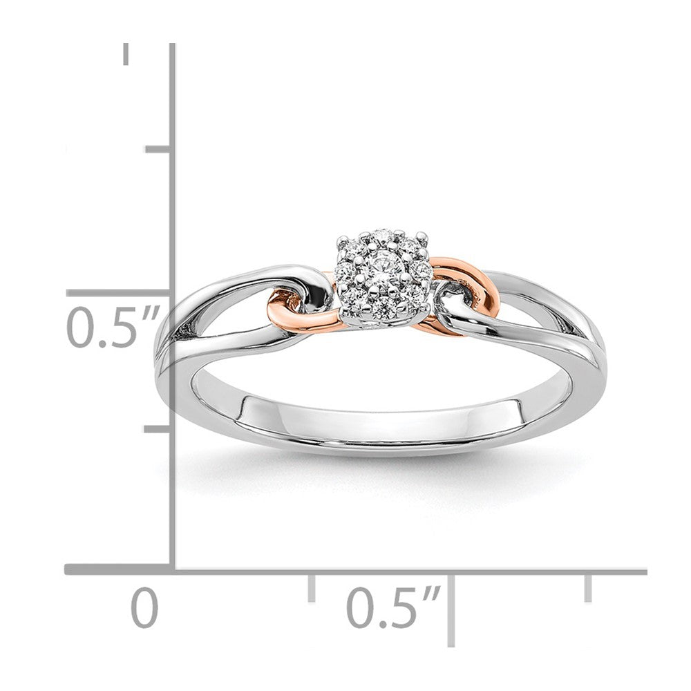 14K Two-Tone Lab Grown Diamond VS/SI+ G+ Cluster Ring