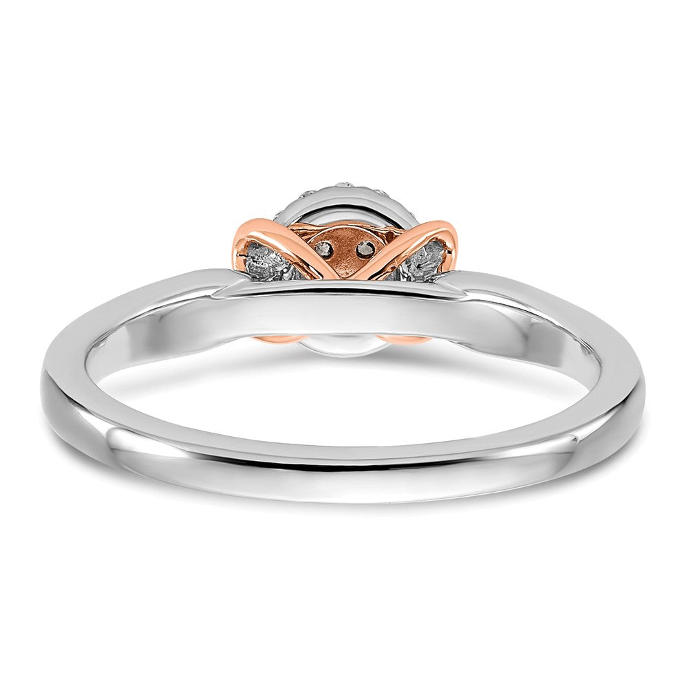 14K Two-Tone Lab Grown Diamond VS/SI+ G+ Oval Cluster Ring