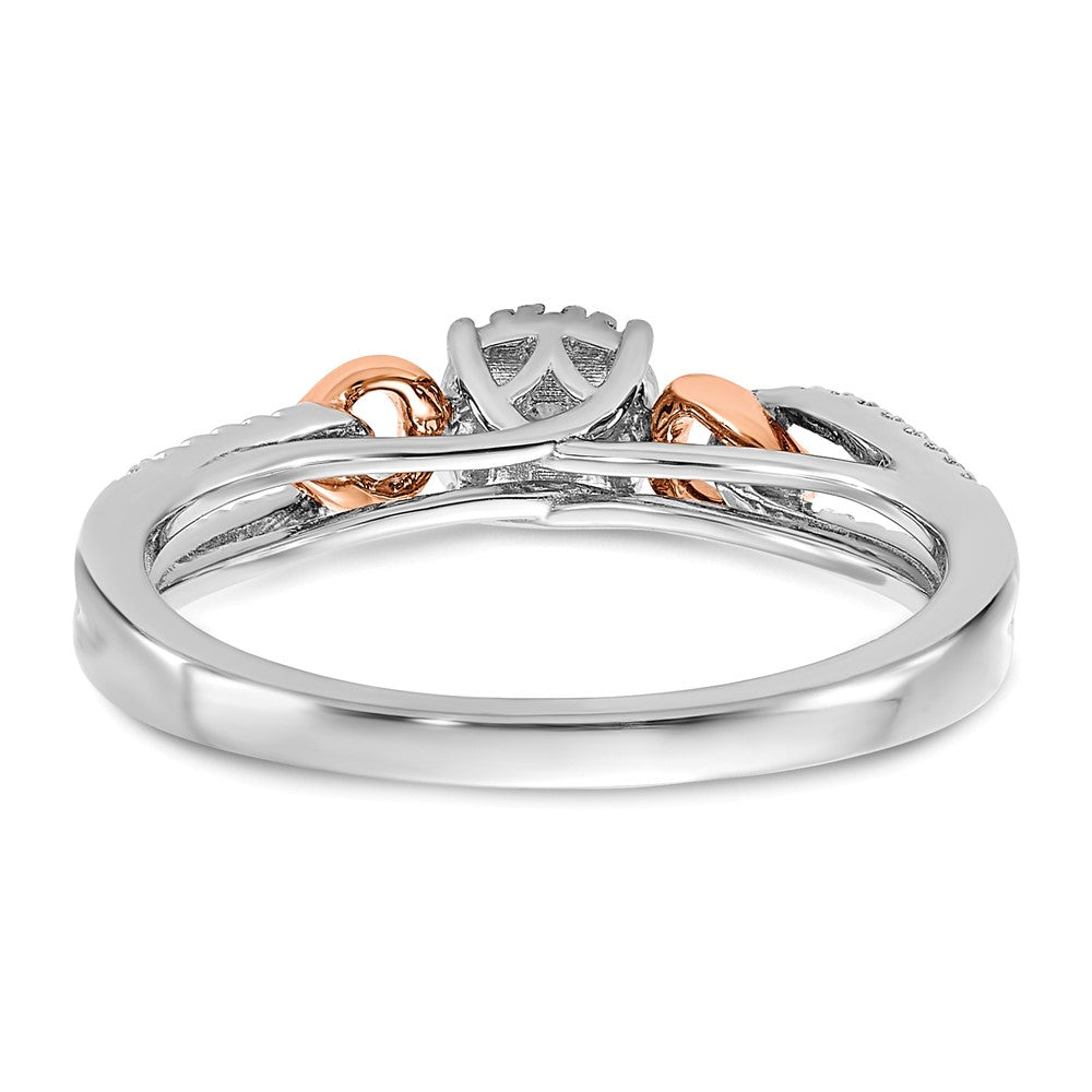 14K Two-Tone Lab Grown Diamond VS/SI+ G+ Looped Cluster Ring
