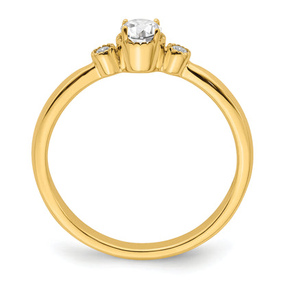 14k Yellow Gold First Promise 1/4 Ct. Lab Grown Diamond VS/SI+ G+ Petite Engagement Ring