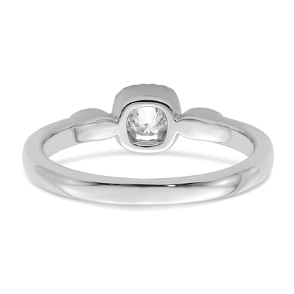 14K White Gold First Promise Lab Grown VS/SI+ G+ Diamond Rope Edge Comp Engagement Ring