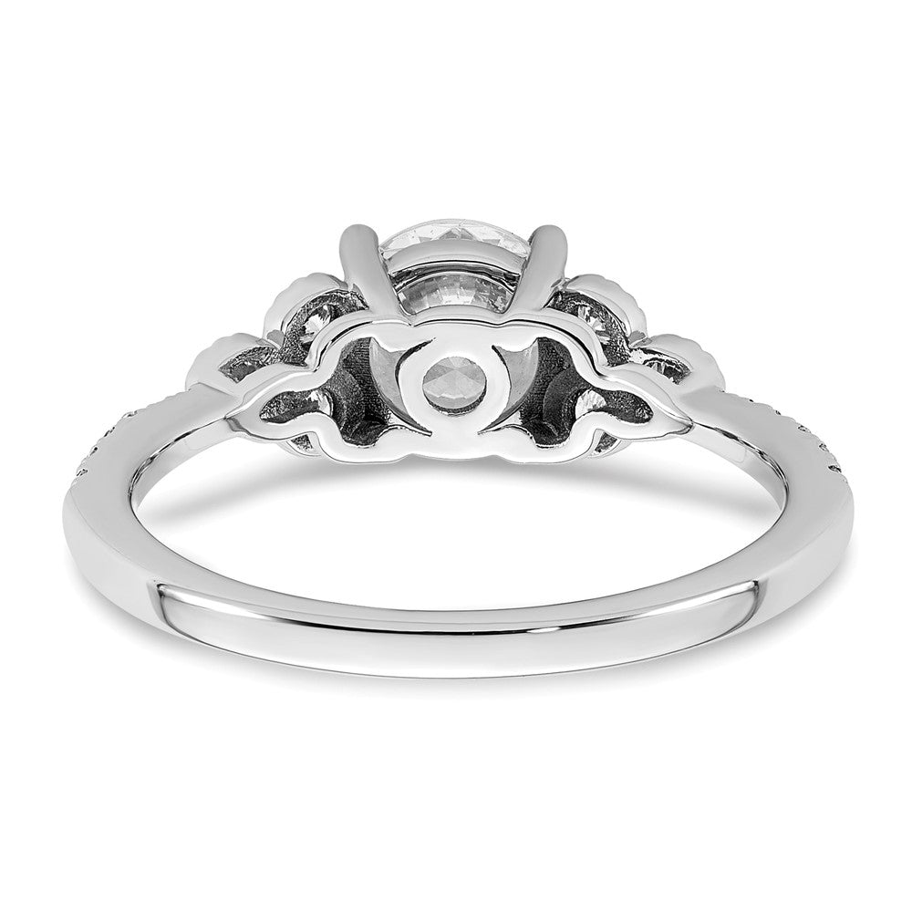 14k White Gold 1/5 Ct. Lab Grown Diamond VS/SI+ G+ 1 Ct. Center Round Engagement Ring