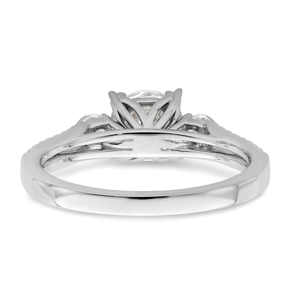 14k White Gold 3/8 Ct. Lab Grown Diamond VS/SI+ G+ 1 Ct. Center Round Engagement Ring
