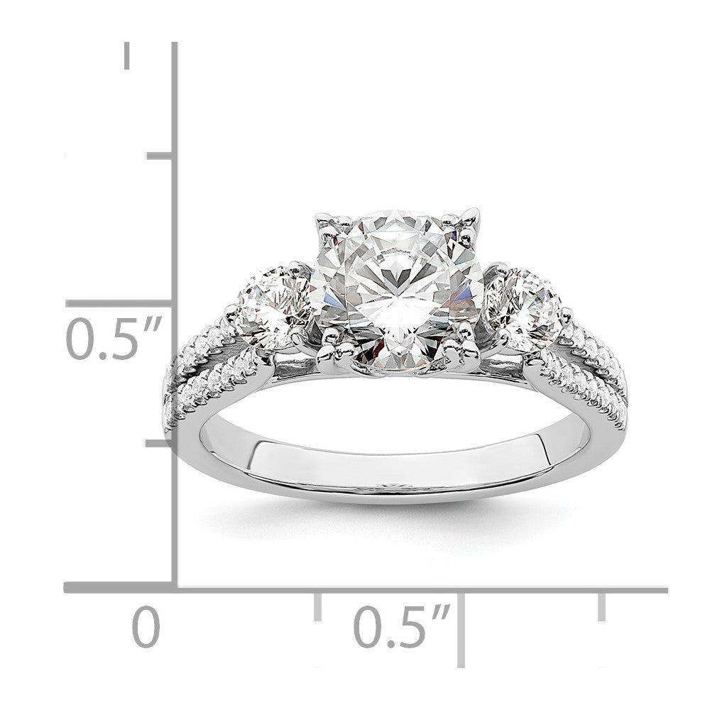 14K White Gold Lab Grown Diamond VS/SI FGH Engagement Ring