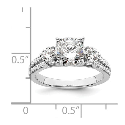 14K White Gold Lab Grown Diamond VS/SI FGH Engagement Ring