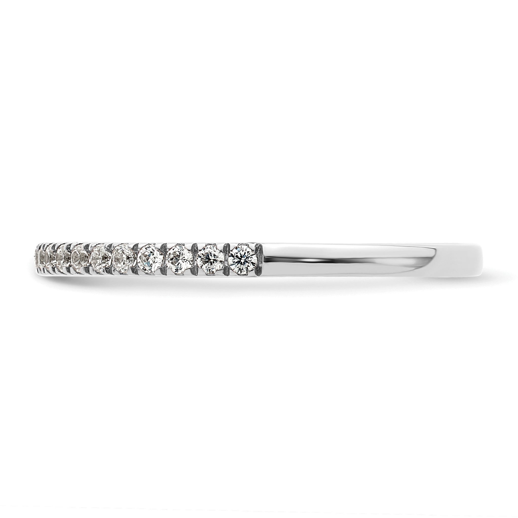 14K White Gold 1/5 Carat Diamond Complete Wedding Band