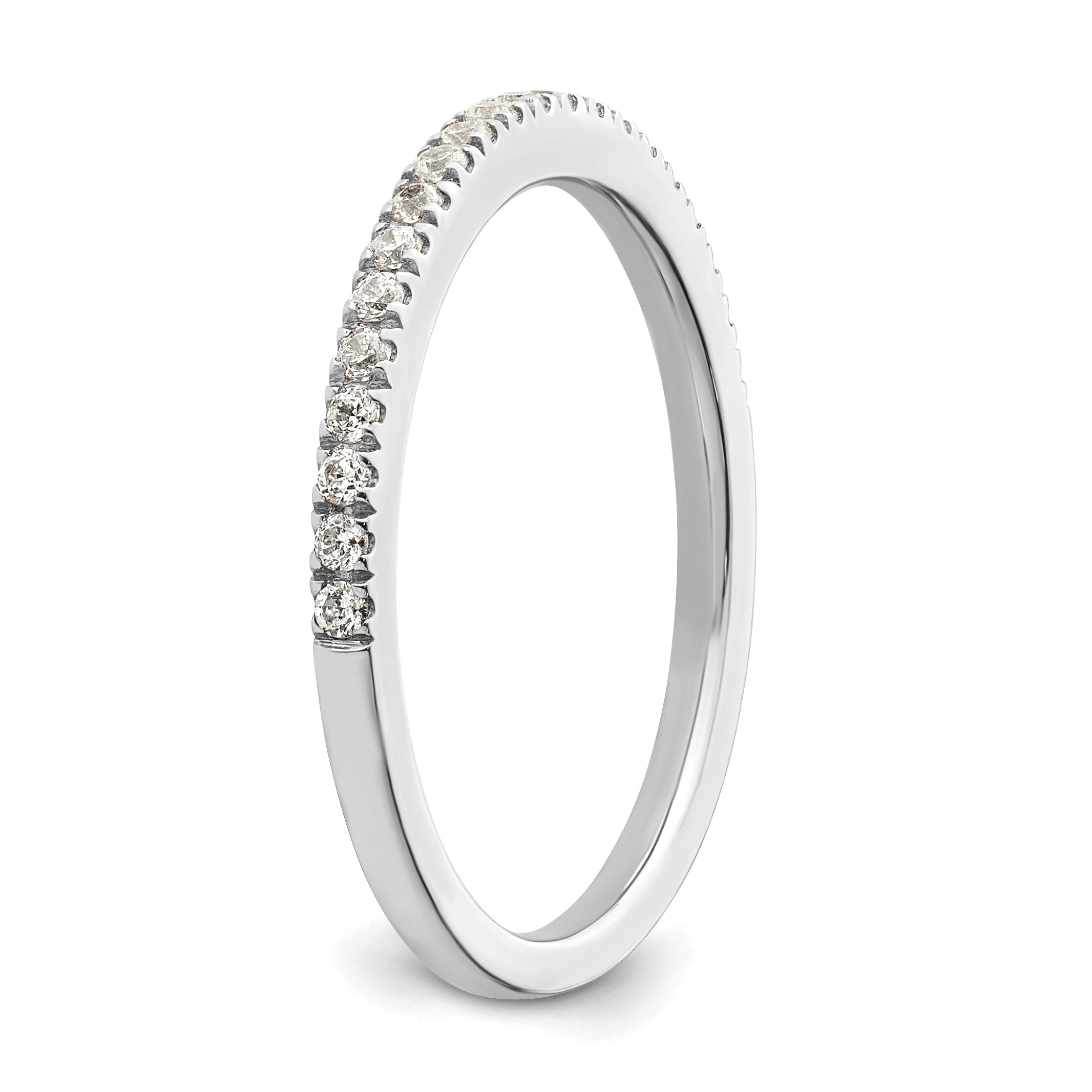 14K White Gold 1/5 Carat Diamond Complete Wedding Band