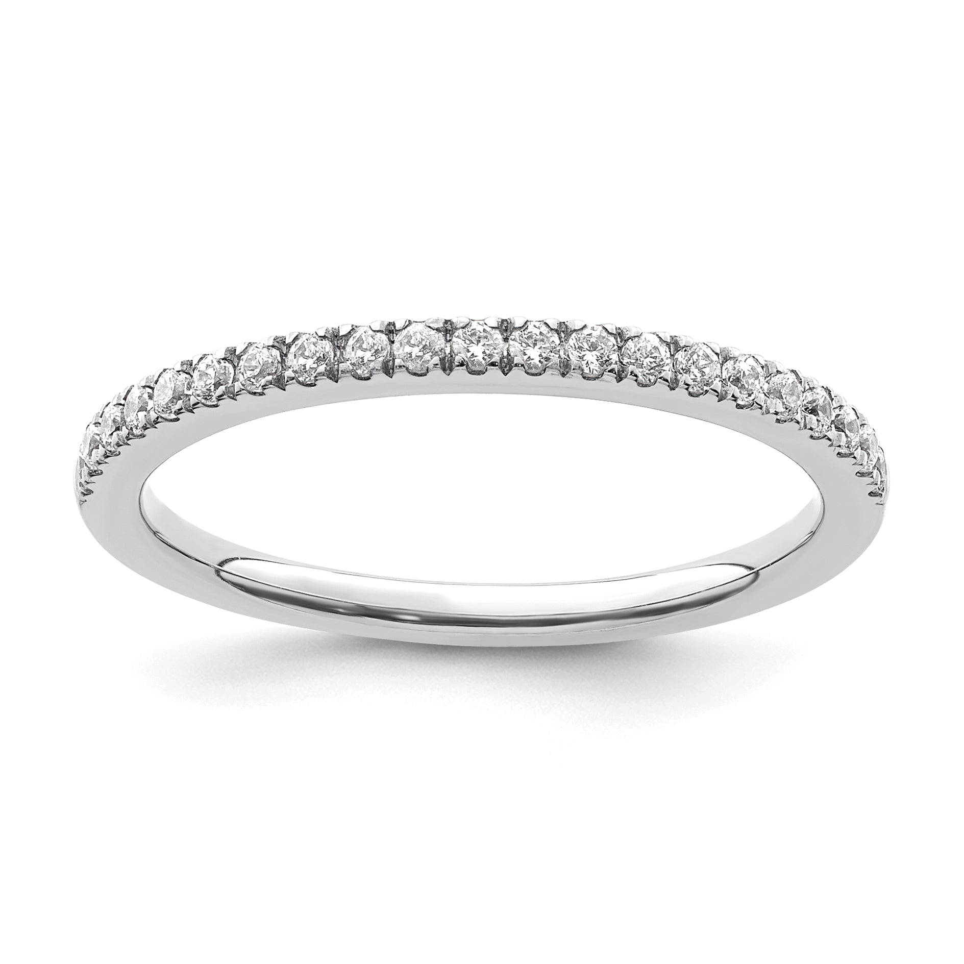 14k White Gold 1/4 Ct. Lab Grown Diamond VS/SI+ G+ Wedding Band Ring