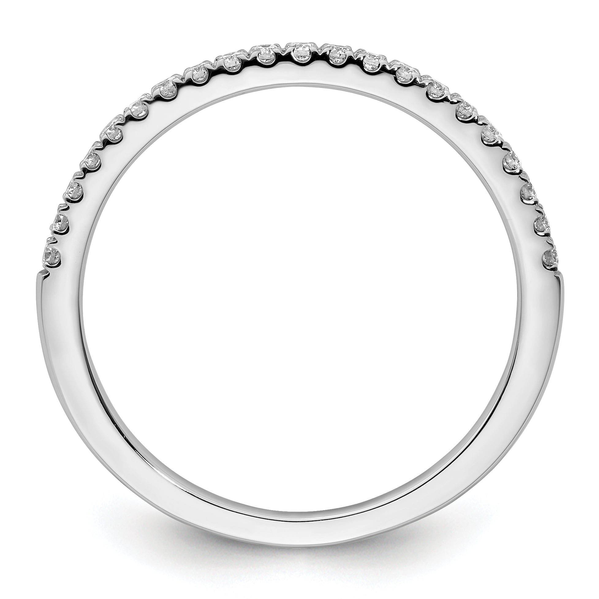 14K White Gold 1/5 Carat Diamond Complete Wedding Band