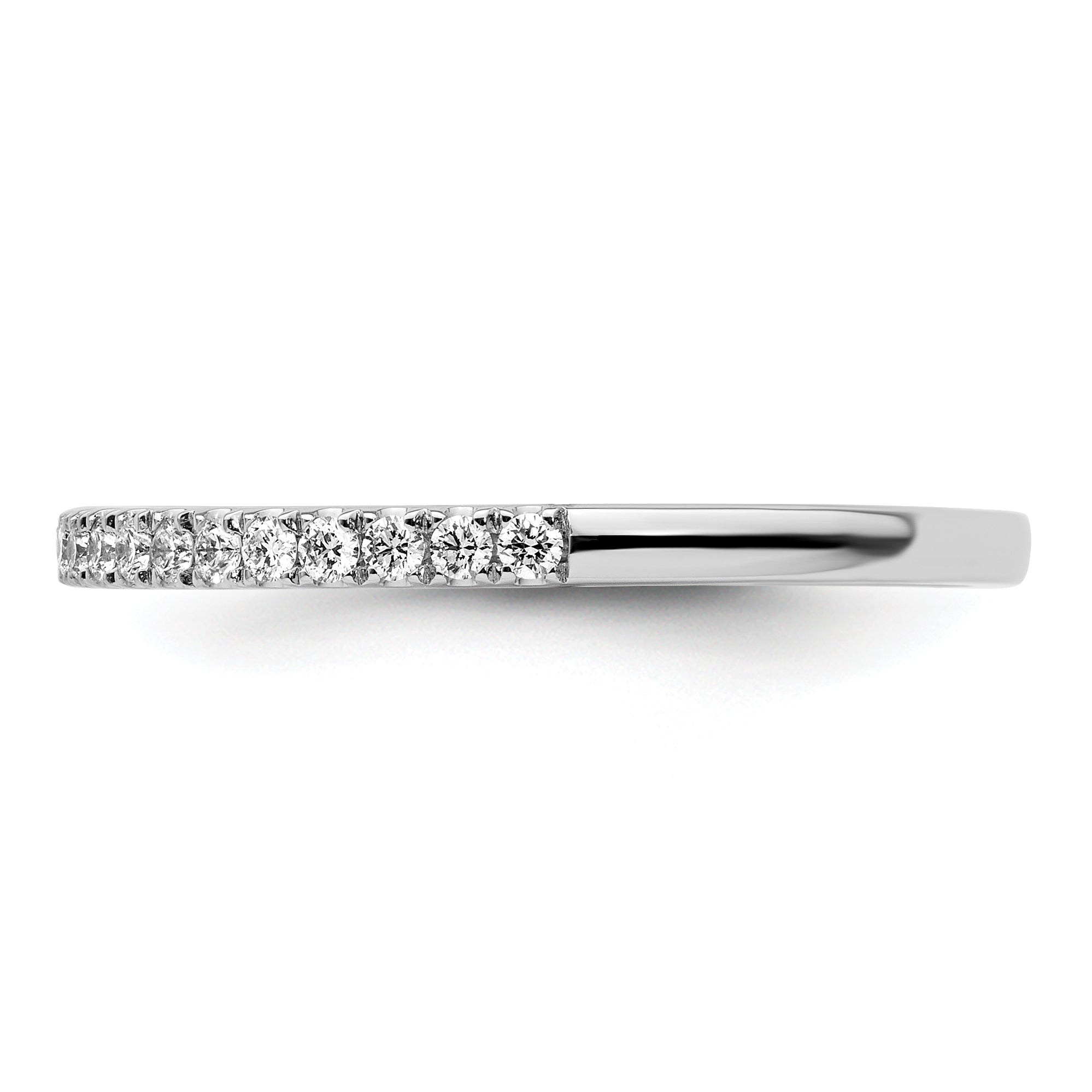 14K White Gold 1/5 Carat Diamond Complete Wedding Band