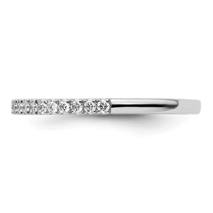 14K White Gold 1/5 Carat Diamond Complete Wedding Band