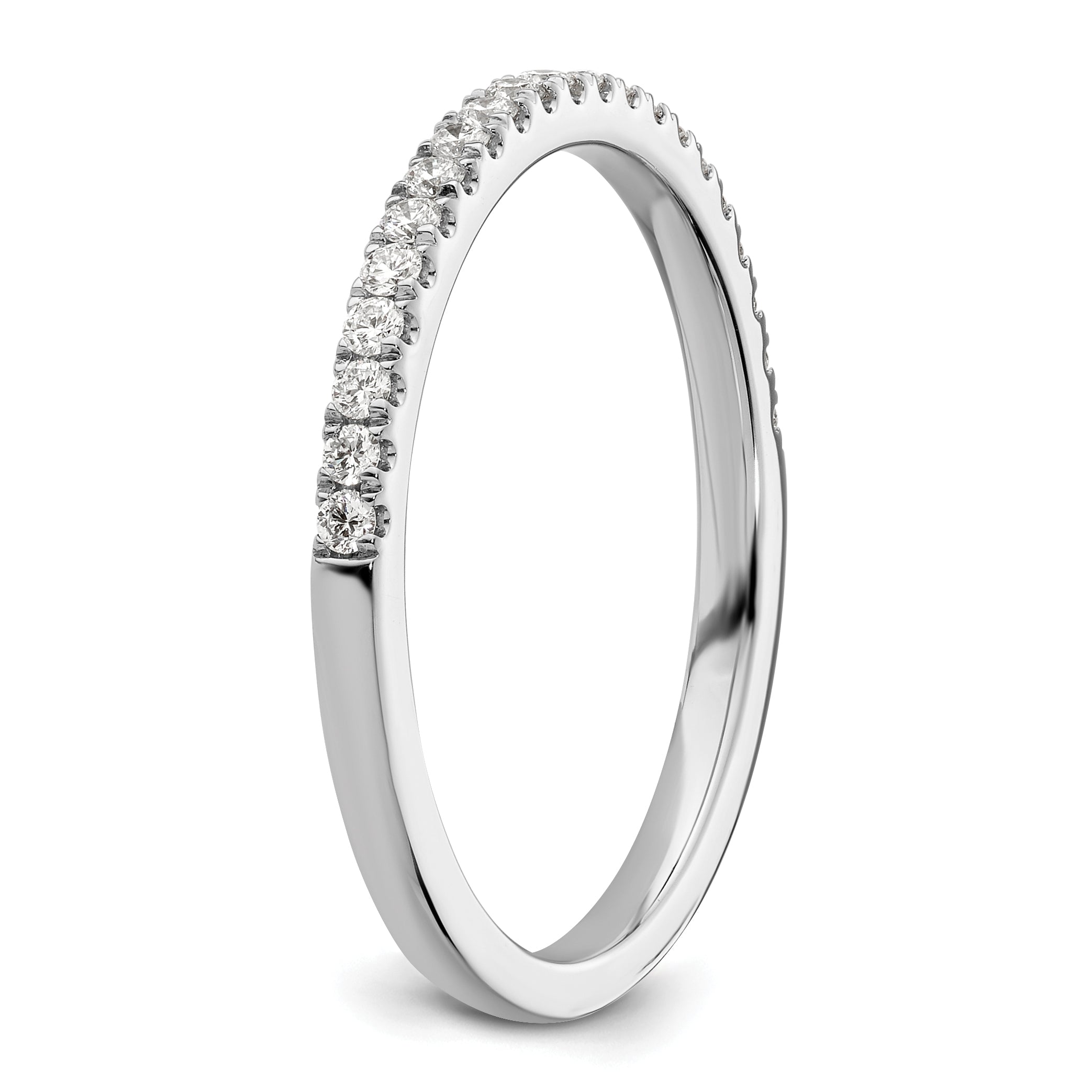 14K White Gold 1/5 Carat Diamond Complete Wedding Band