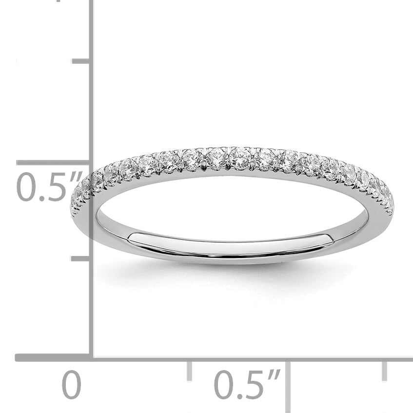 14K White Gold 1/5 Carat Diamond Complete Wedding Band