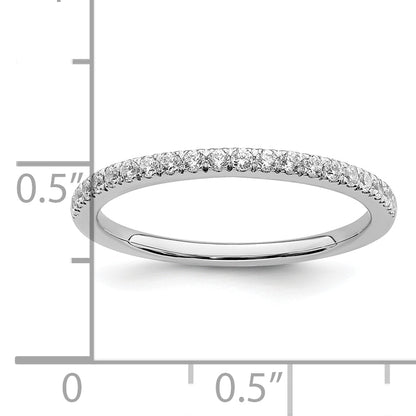 14K White Gold 1/5 Carat Diamond Complete Wedding Band