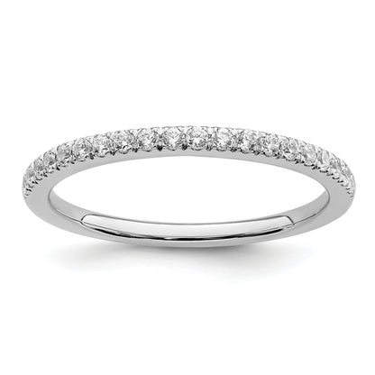 14K White Gold 1/5 Carat Diamond Complete Wedding Band