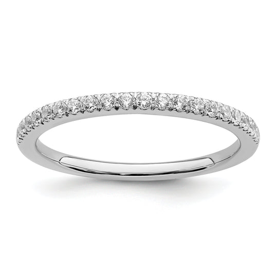 14K White Gold 1/5 Carat Diamond Complete Wedding Band