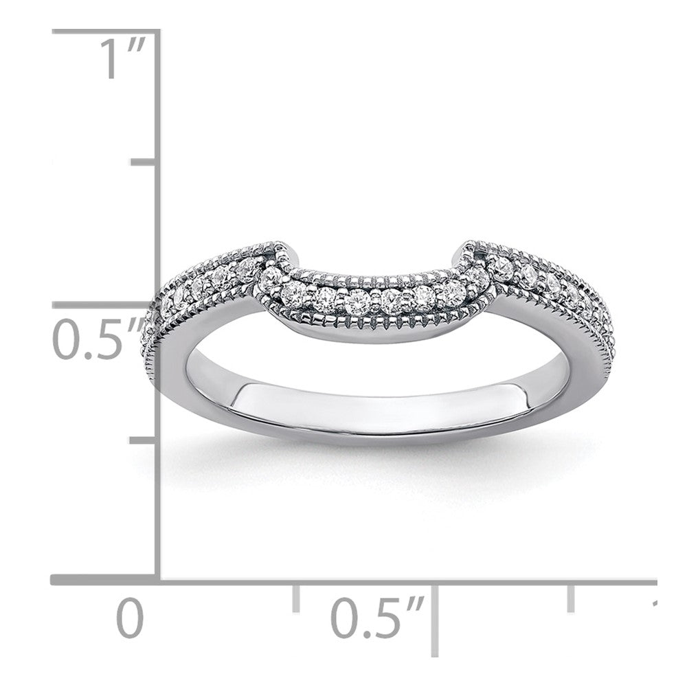 14K White Gold Lab Grown Diamond VS/SI+ G+ Wedding Band Ring
