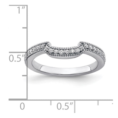 14K White Gold Lab Grown Diamond VS/SI+ G+ Wedding Band Ring