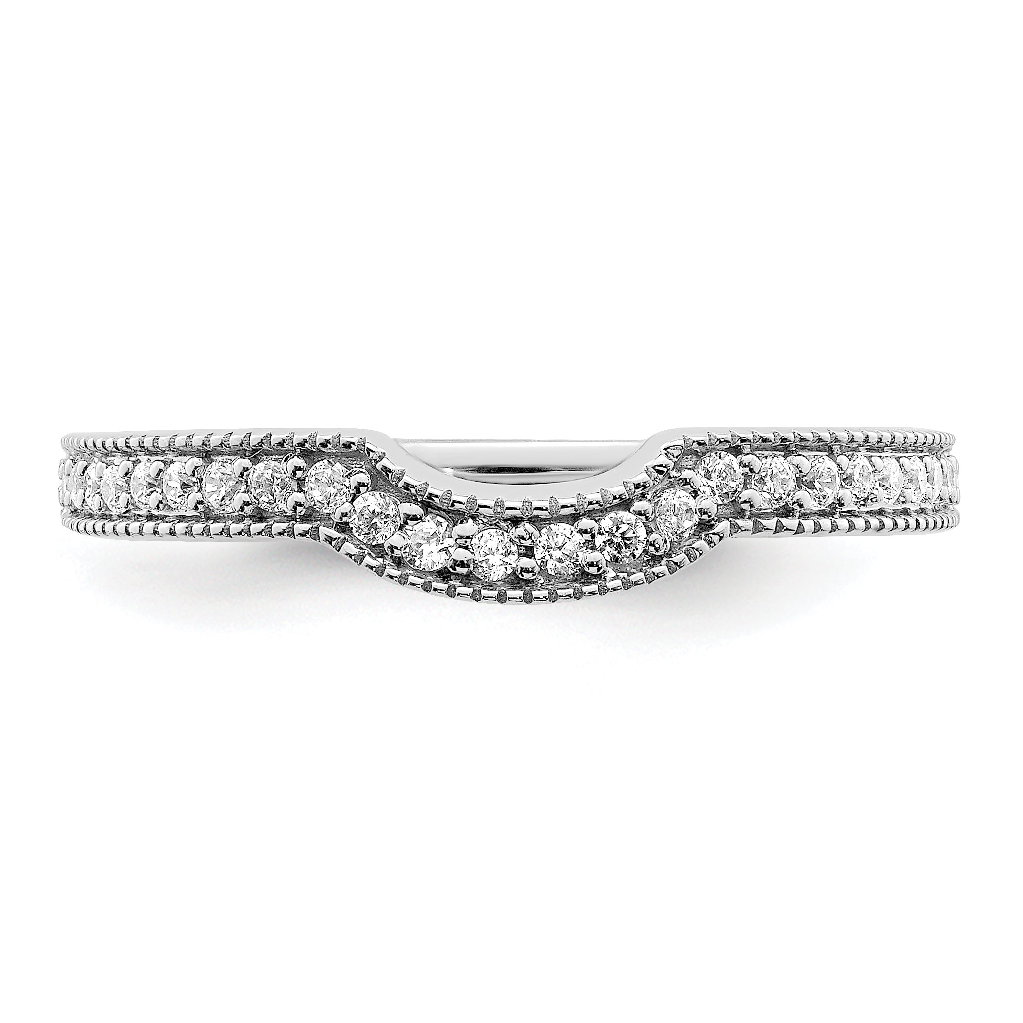 14K White Gold Lab Grown Diamond VS/SI+ G+ Wedding Band Ring