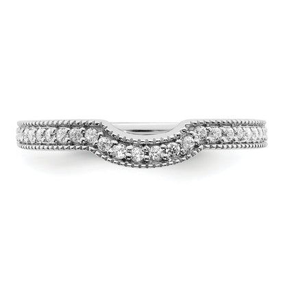 14K White Gold Lab Grown Diamond VS/SI+ G+ Wedding Band Ring