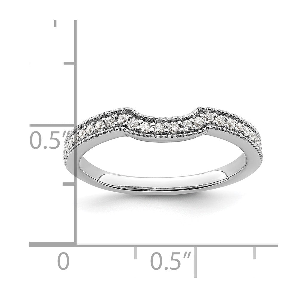 14K White Gold Lab Grown Diamond VS/SI+ G+ Wedding Band Ring