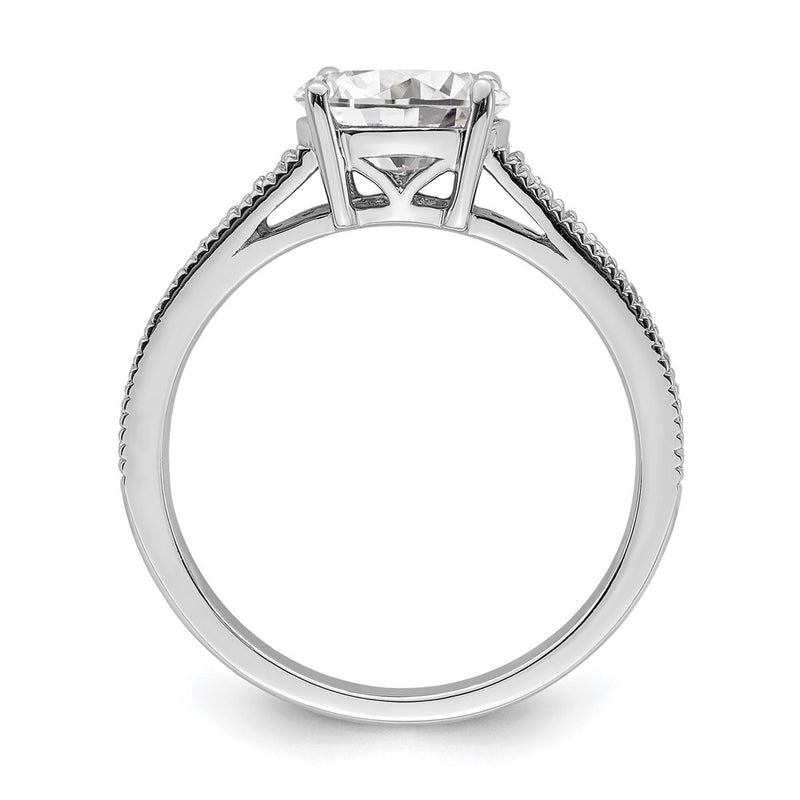14K White Gold Lab Grown Diamond. VS/SI+ G+ Semi-Mnt. Oval East/West Ring