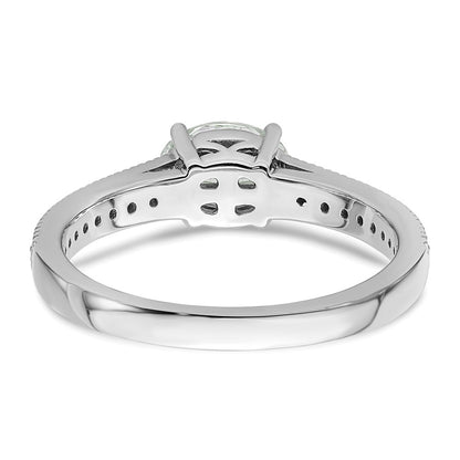 14K White Gold Lab Grown Diamond. VS/SI+ G+ Semi-Mnt. Oval East/West Ring