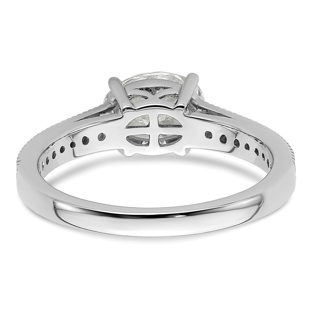 14K White Gold Lab Grown Diamond. VS/SI+ G+ Semi-Mnt. Oval East/West Ring