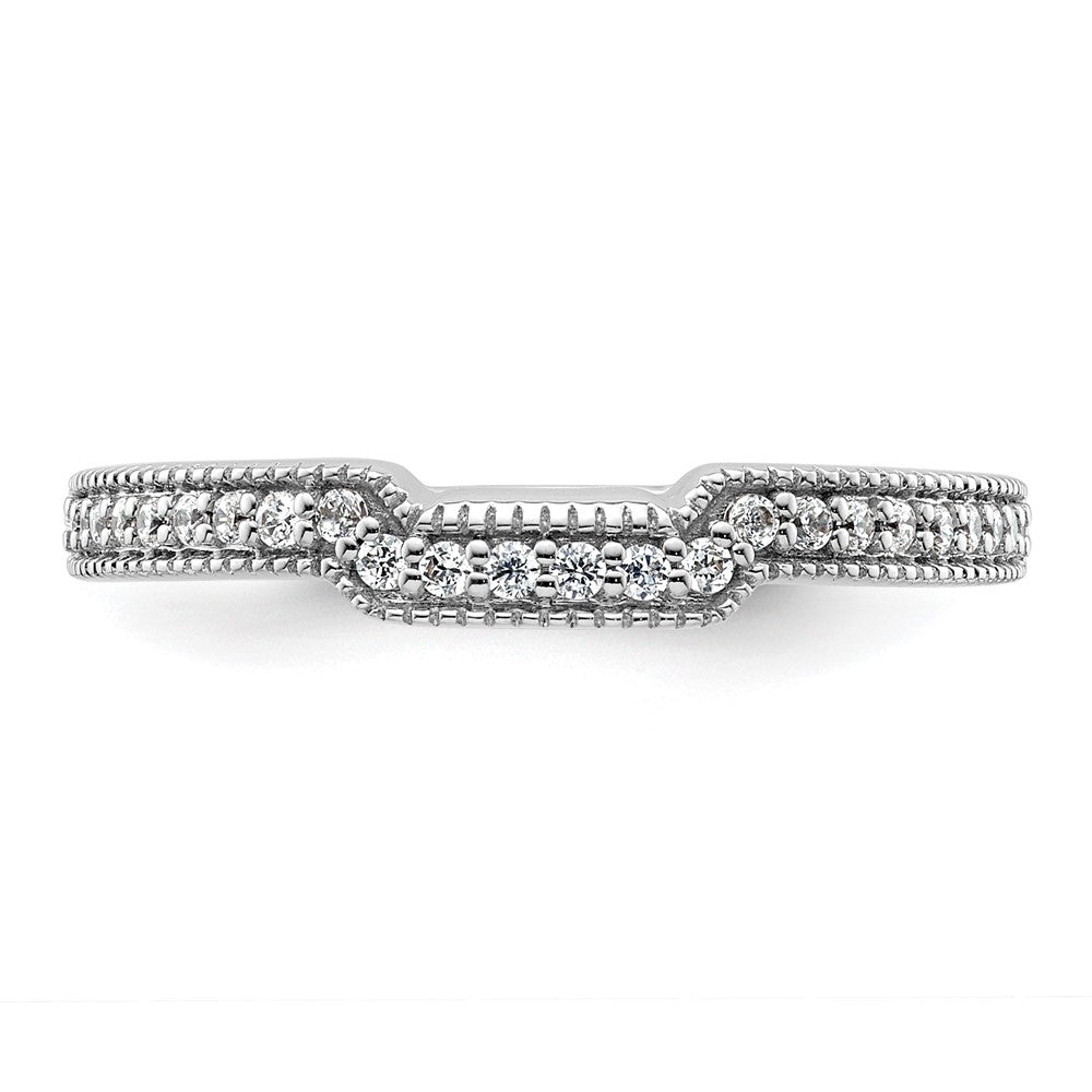 14K White Gold Lab Grown Diamond VS/SI+ G+ Wedding Band Ring