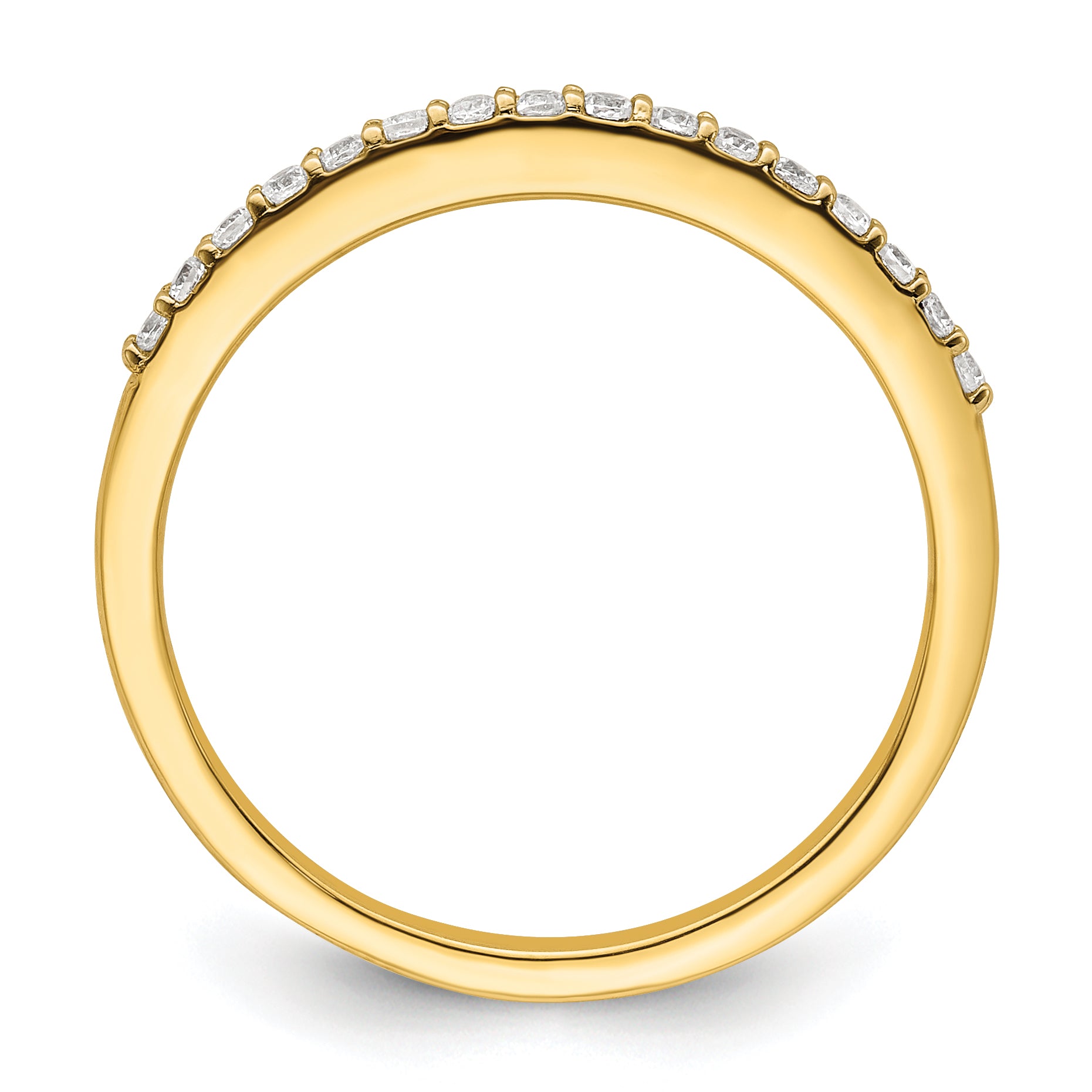 14K Yellow Gold 1/6 Carat Diamond Complete Wedding Band