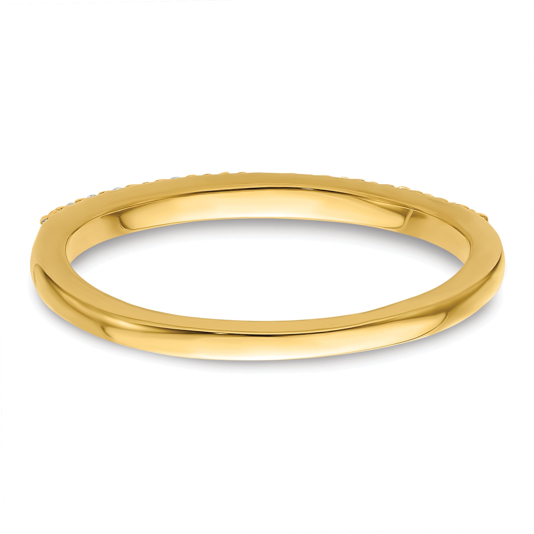14K Yellow Gold 1/6 Carat Diamond Complete Wedding Band