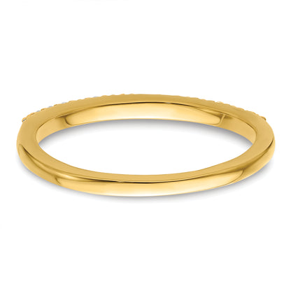 14K Yellow Gold 1/6 Carat Diamond Complete Wedding Band
