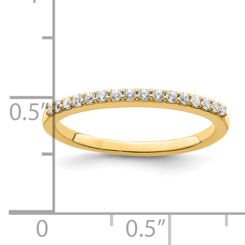 14K Yellow Gold 1/6 Carat Diamond Complete Wedding Band