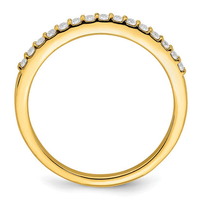 14K Yellow Gold 1/5 carat Diamond Complete Wedding Band Ring
