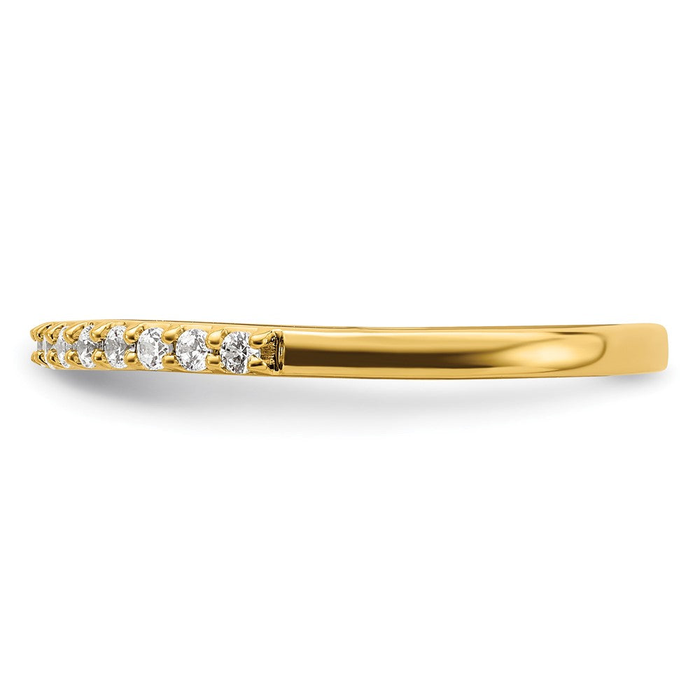 14K Yellow Gold 1/5 carat Diamond Complete Wedding Band Ring