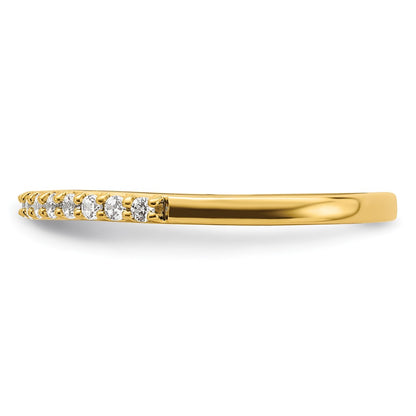 14K Yellow Gold 1/5 carat Diamond Complete Wedding Band Ring