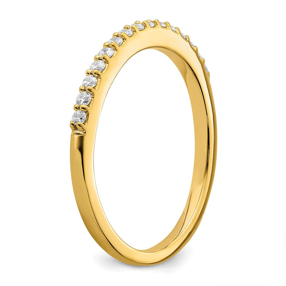 14K Yellow Gold 1/5 carat Diamond Complete Wedding Band Ring