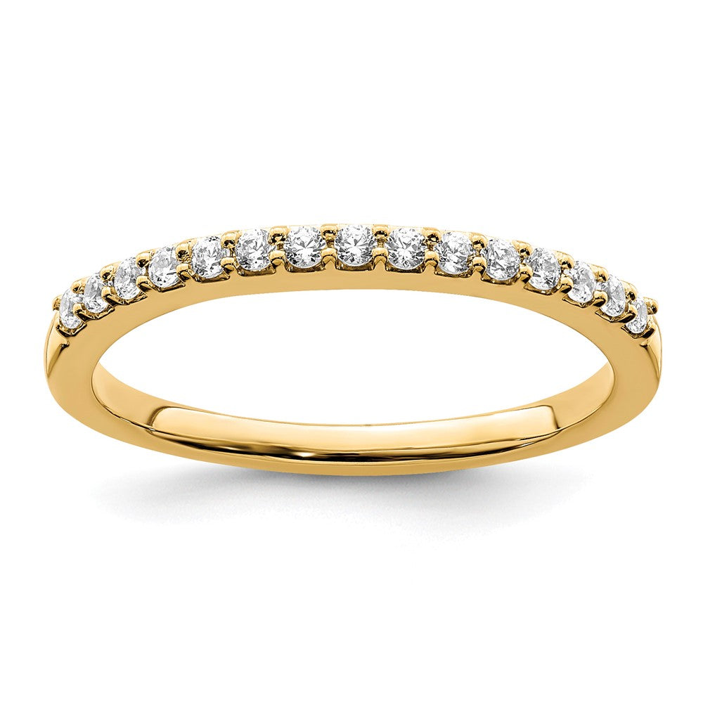 14K Yellow Gold 1/5 carat Diamond Complete Wedding Band Ring
