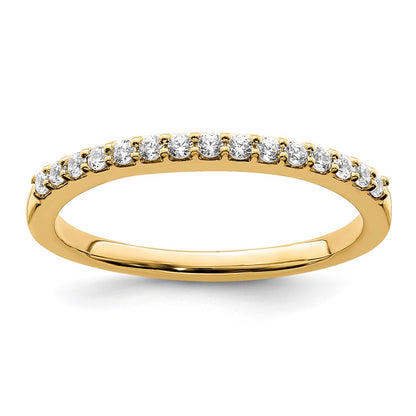 14K Yellow Gold 1/5 carat Diamond Complete Wedding Band Ring