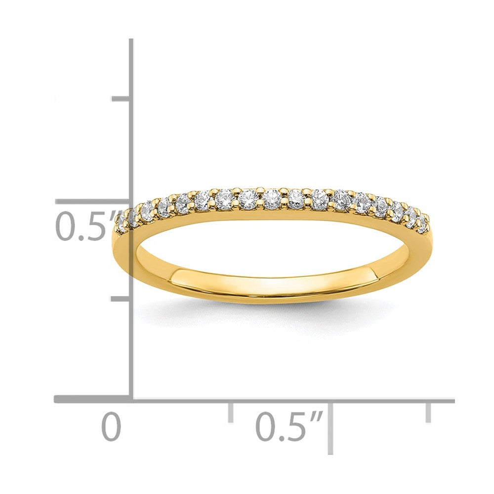 14K Yellow Gold 1/6 Carat Diamond Contoured Complete Wedding Band
