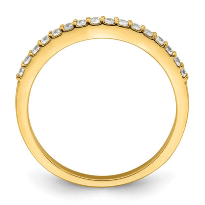 14k Yellow Gold Two Tone 1/5 Ct. Lab Grown Diamond VS/SI+ G+ Complete Wedding Band