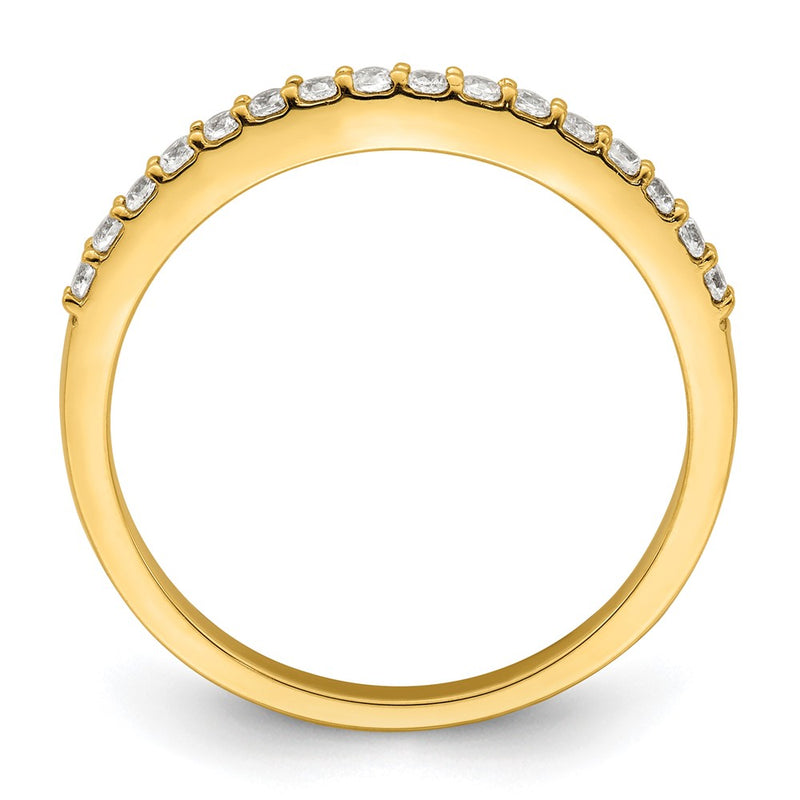 14k Yellow Gold Two Tone 1/5 Ct. Lab Grown Diamond VS/SI+ G+ Complete Wedding Band