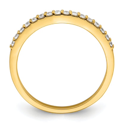 14k Yellow Gold Two Tone 1/5 Ct. Lab Grown Diamond VS/SI+ G+ Wedding Band Ring