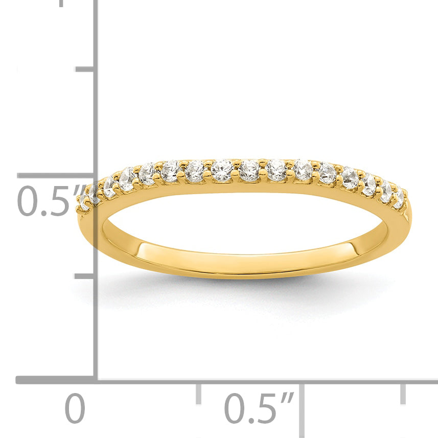 14k Yellow Gold Two Tone 1/5 Ct. Lab Grown Diamond VS/SI+ G+ Wedding Band Ring